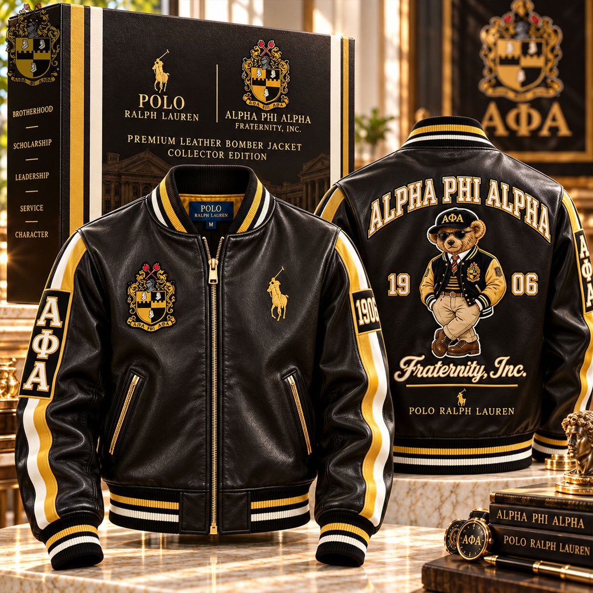 PREMIUM LEATHER BOMBER JACKET HANNN TND APA 29102615