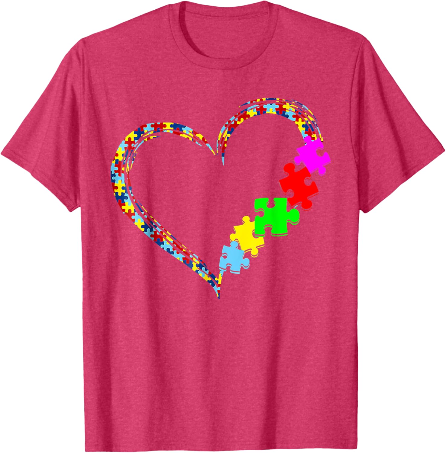 Autism Awareness Love Heart Puzzle Piece Gift Men Women