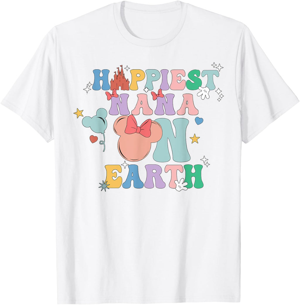 Happiest Nana On Earth Groovy Mom Mother's Day Mother Shirt