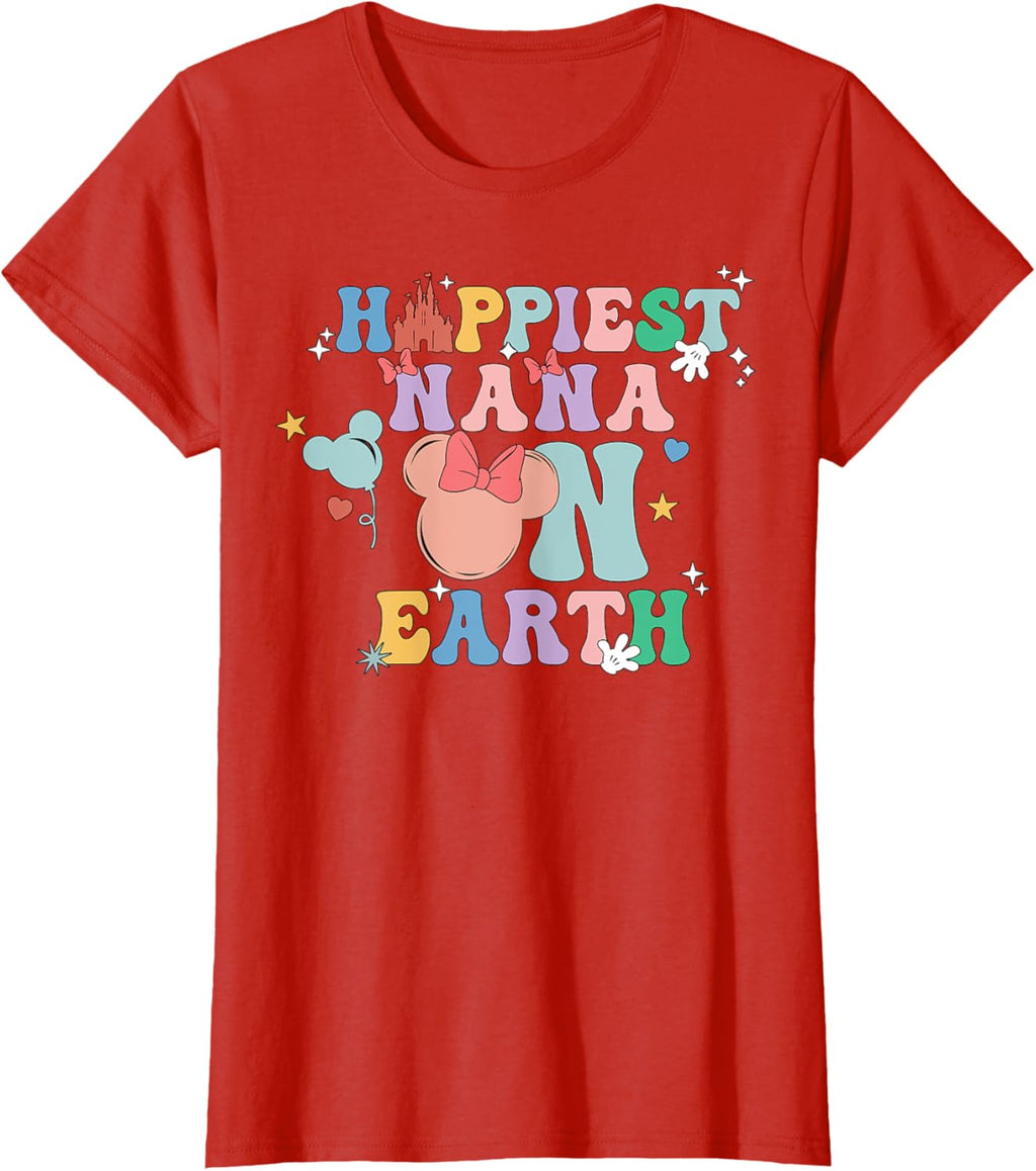 Happiest Nana On Earth Groovy Mom Mother's Day Mother Shirt