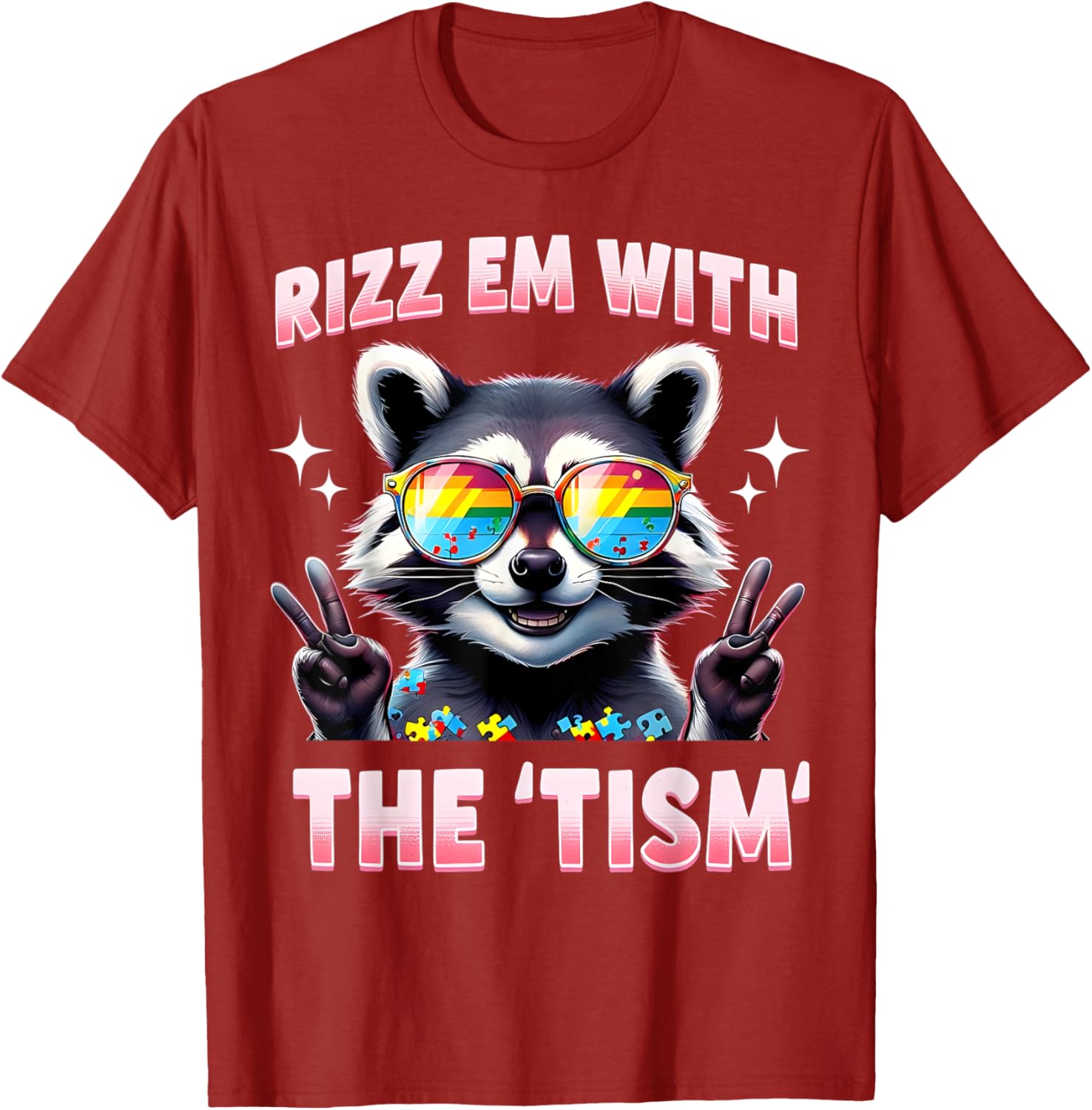 Autism Funny Rizz Em With The Tism Meme Autistic Racoon
