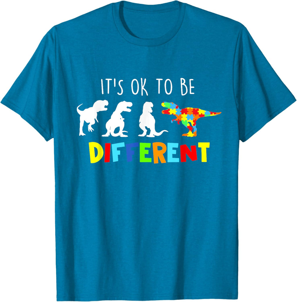 Autism Awareness Dinosaur Kid Boys Its Ok To Be Different