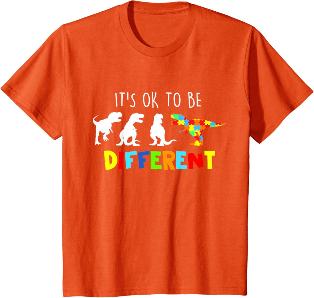 Autism Awareness Dinosaur Kid Boys Its Ok To Be Different