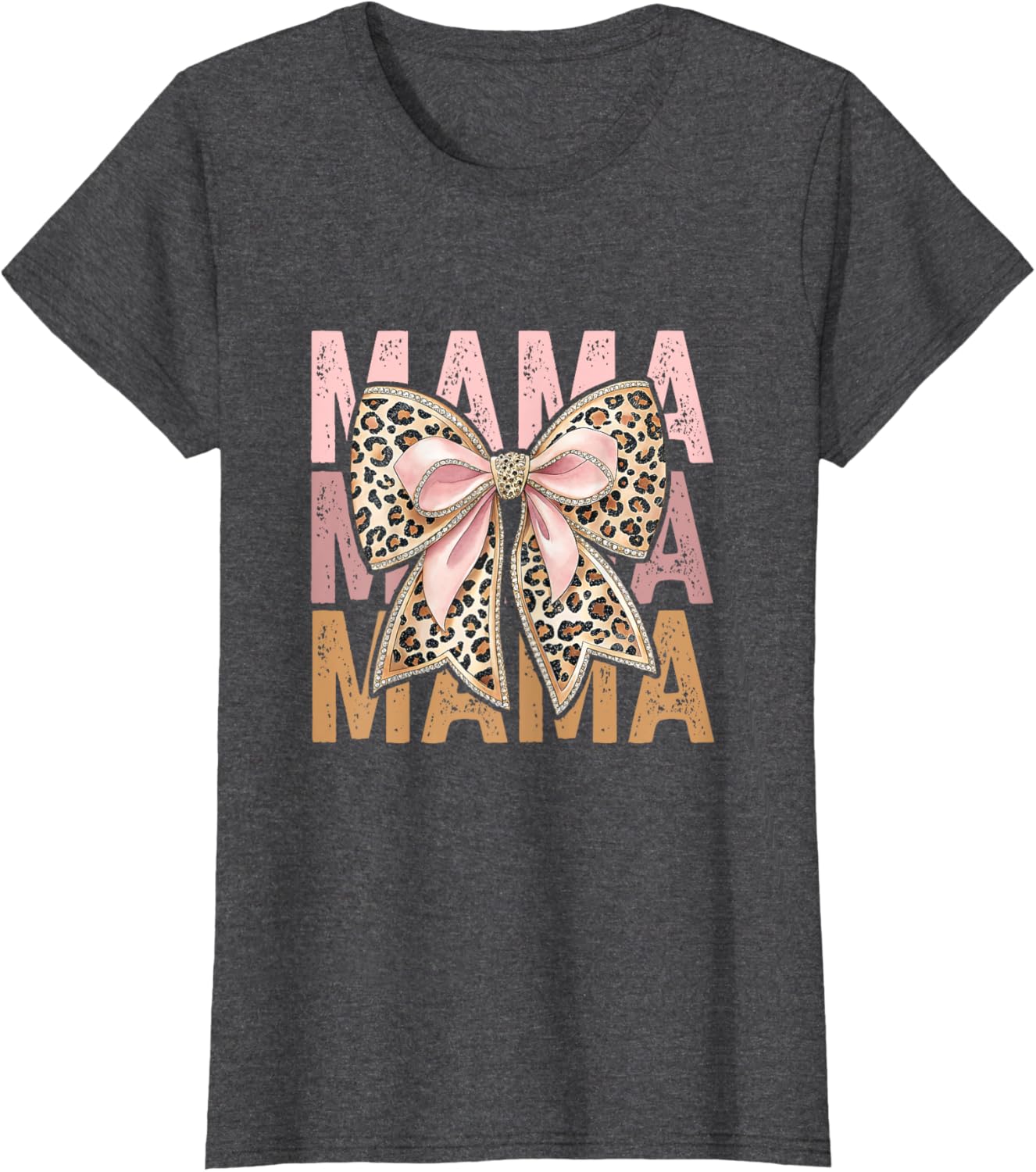 Retro Leopard Mama,Cute Mom Retro Coquette Bow Mother's Day