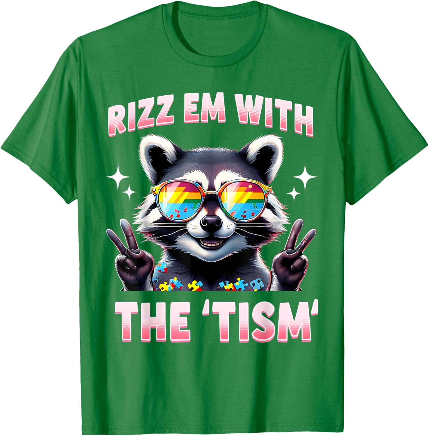 Autism Funny Rizz Em With The Tism Meme Autistic Racoon