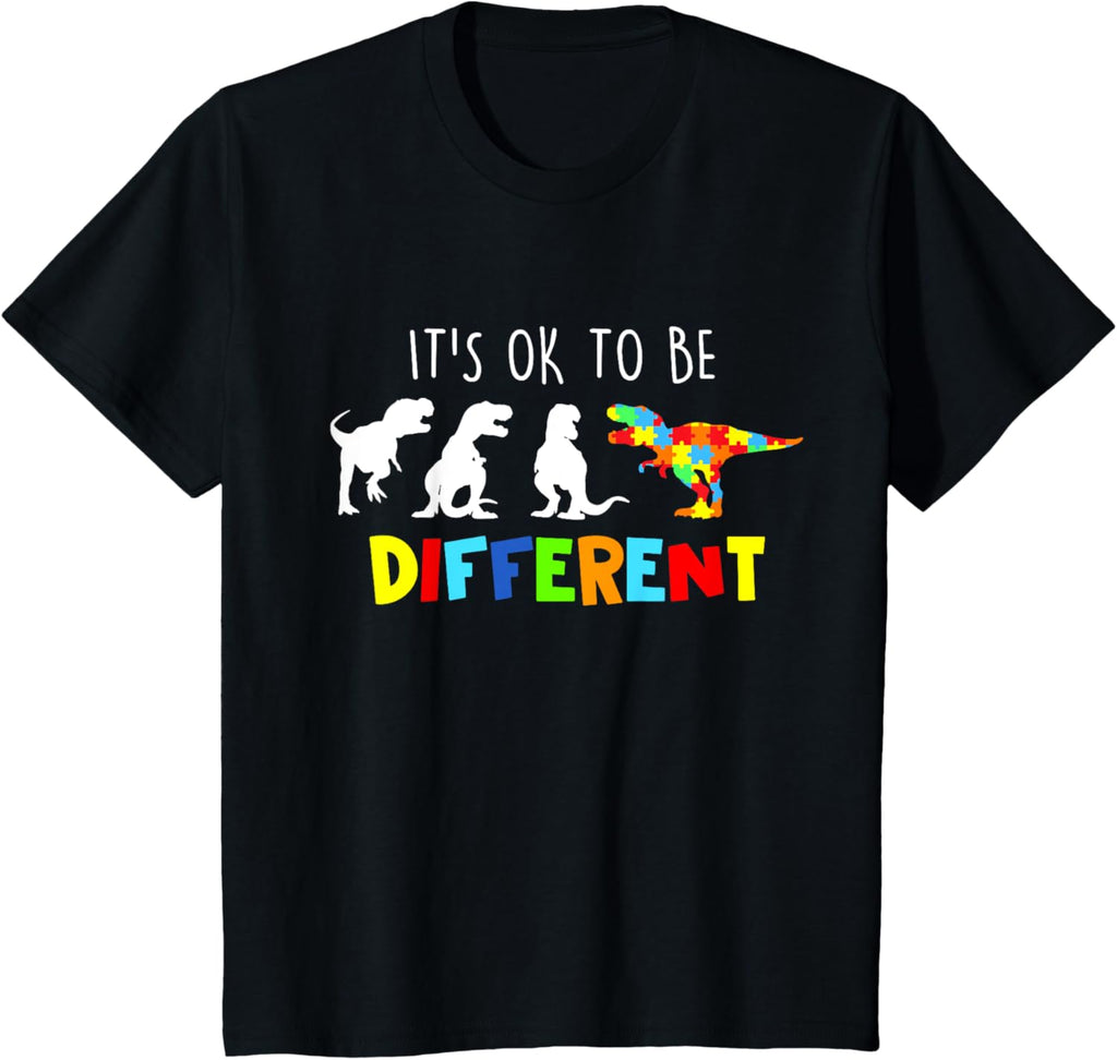 Autism Awareness Dinosaur Kid Boys Its Ok To Be Different