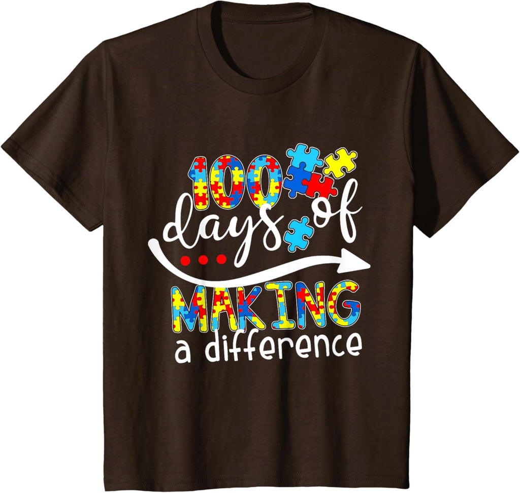 Autism 100 Days 100th day of school teacher autism awareness