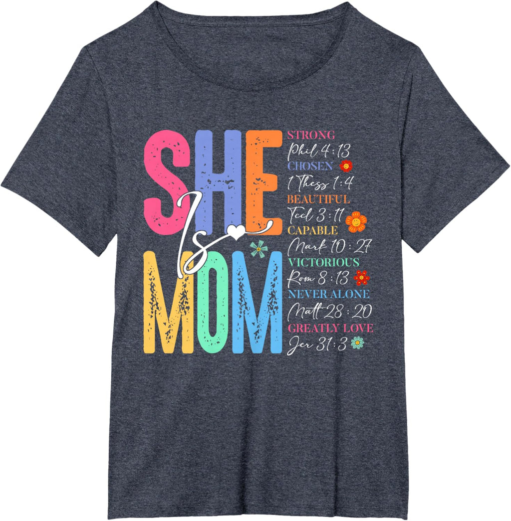 She Is Mom Christian Mother's Day Jesus Mama Religious Women