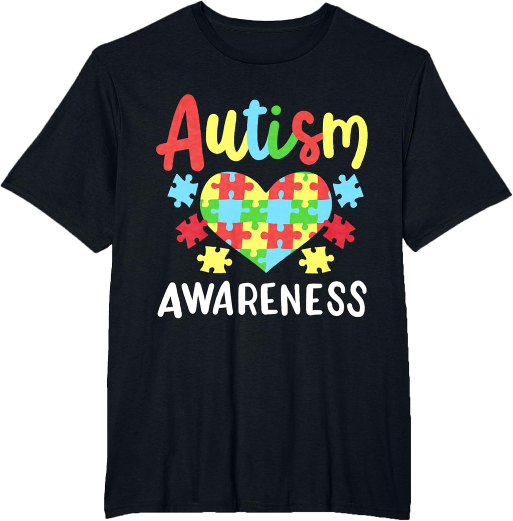 Autism Awareness T-Shirt, Small, Black