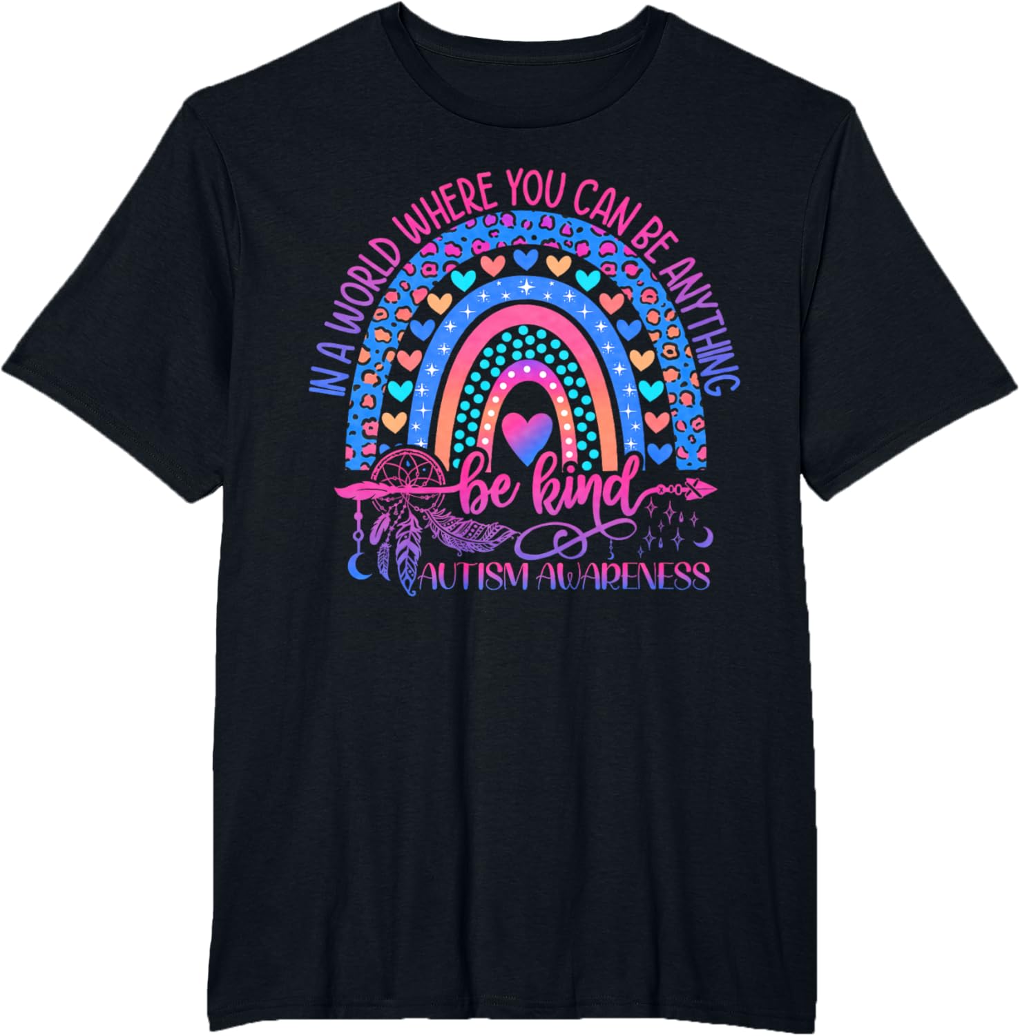 Autism Awareness Be Kind Leopard Rainbow Choose Kindness