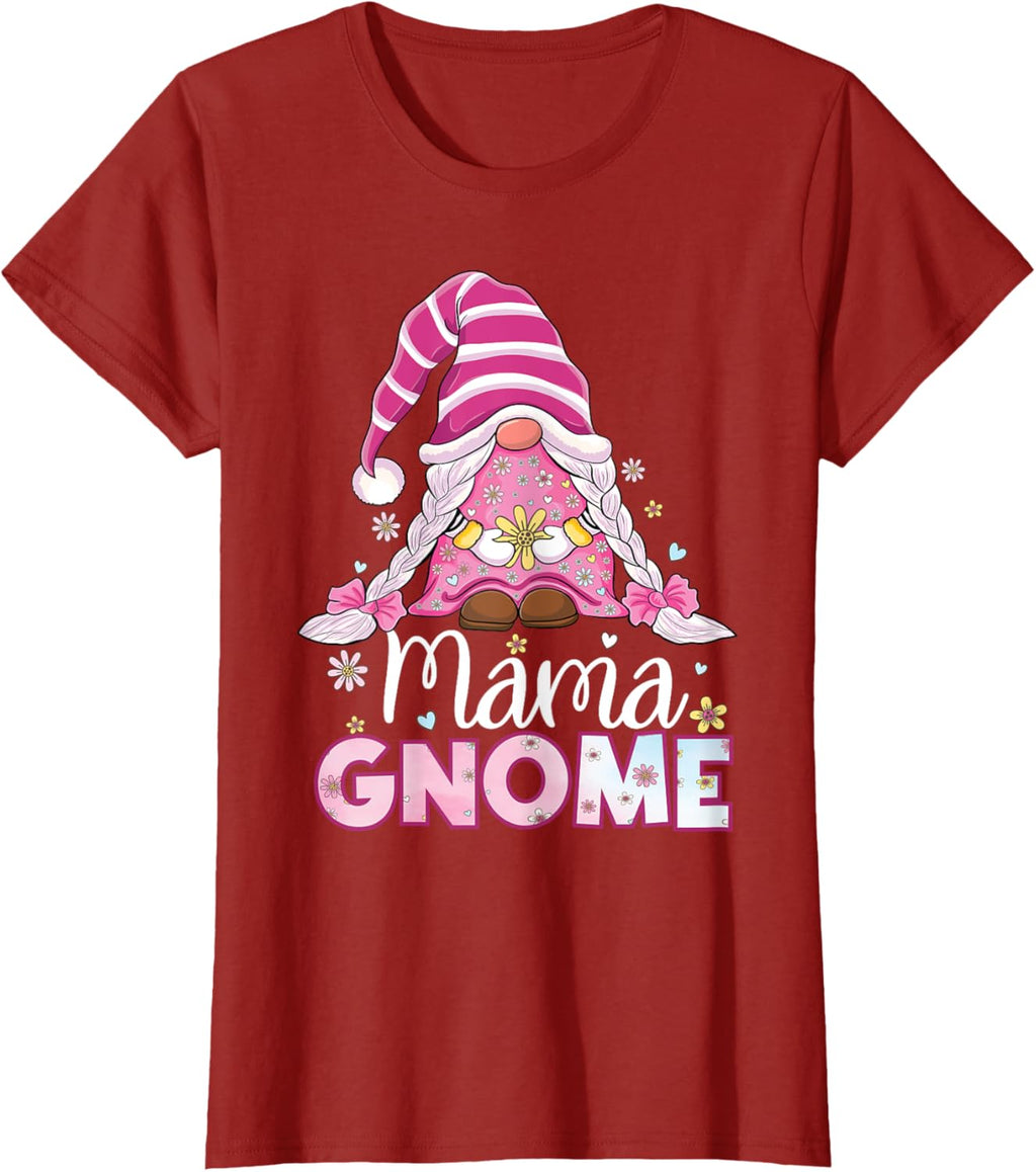 Flower For Mom Gnomies Cute Gnome Mom Happy Mother's Day