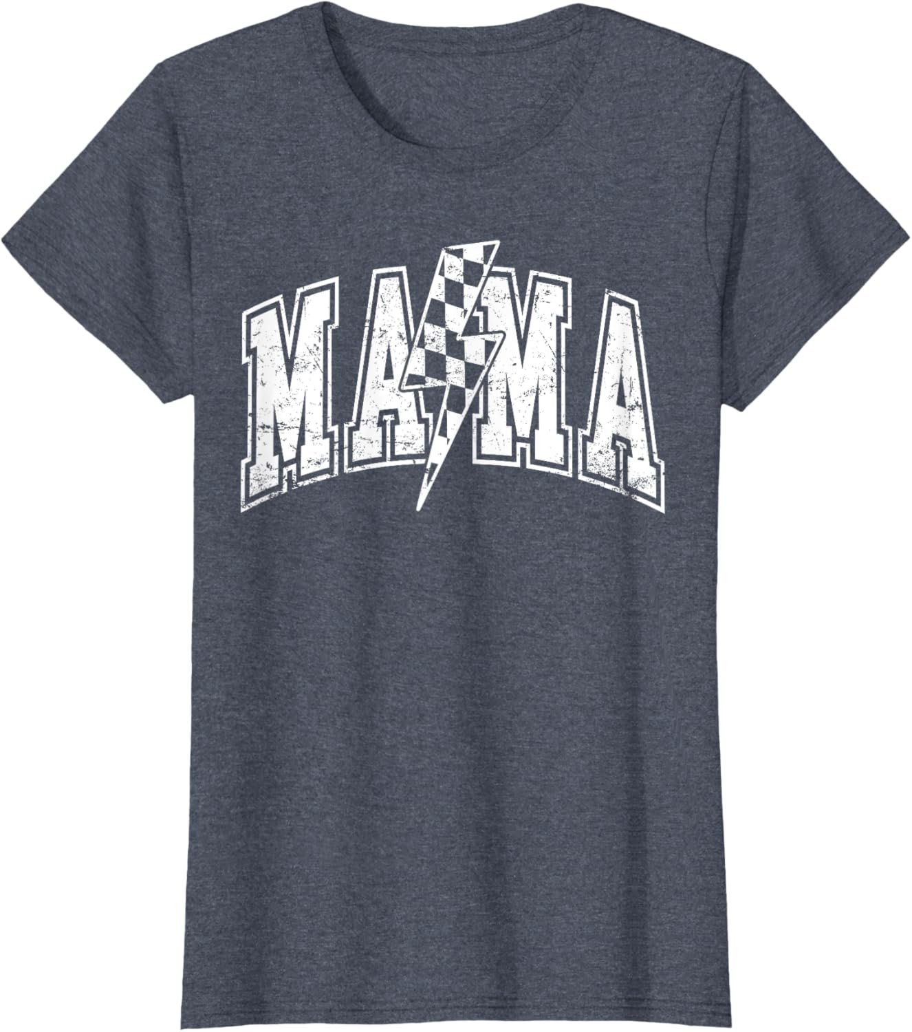 Mama Lightning Bolt Checkered Varsity Mom Women Mother's Day Mother Shirt
