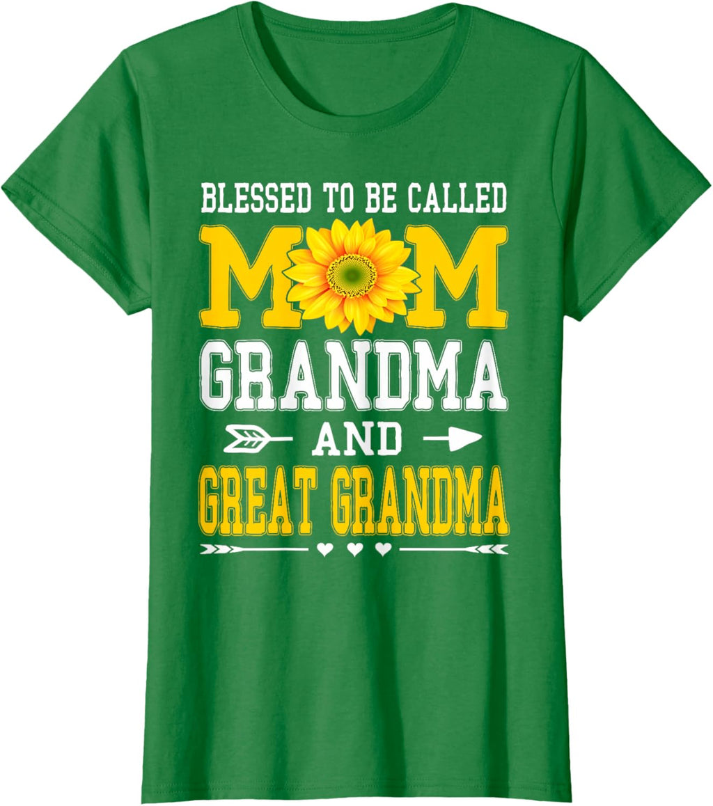 Blessed To Be Called Mom Grandma Great Grandma Mother's Day Mother Shirt