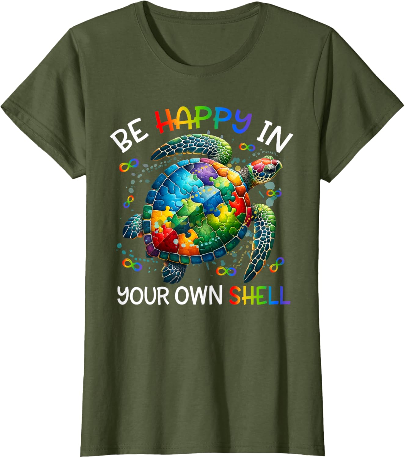 Puzzle Turtle Be Happy In Your Own Shell Autism Awareness