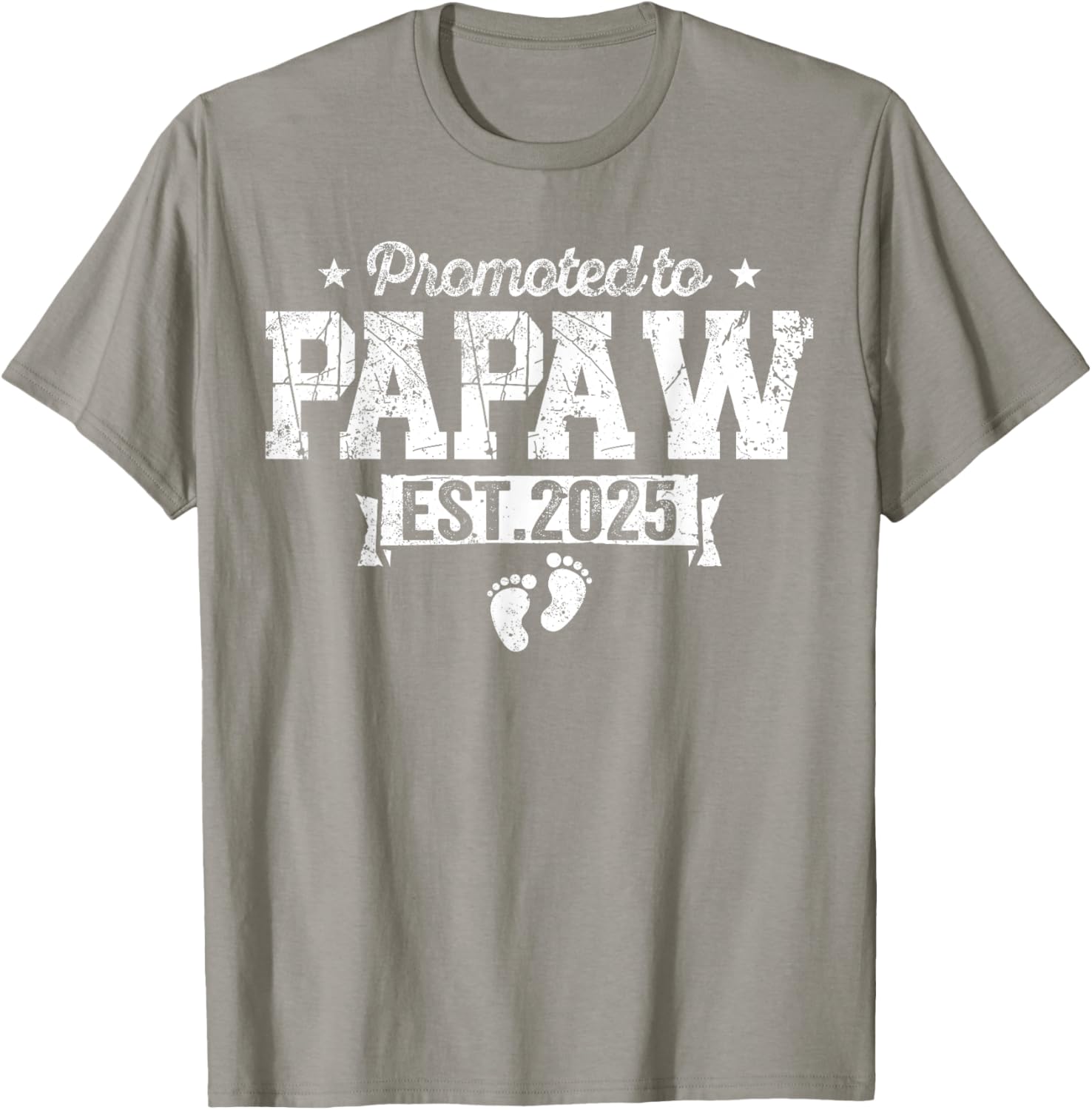 Retro Promoted To Papaw 2025 New Papaw First Father's Day T-Shirt, Small, Black