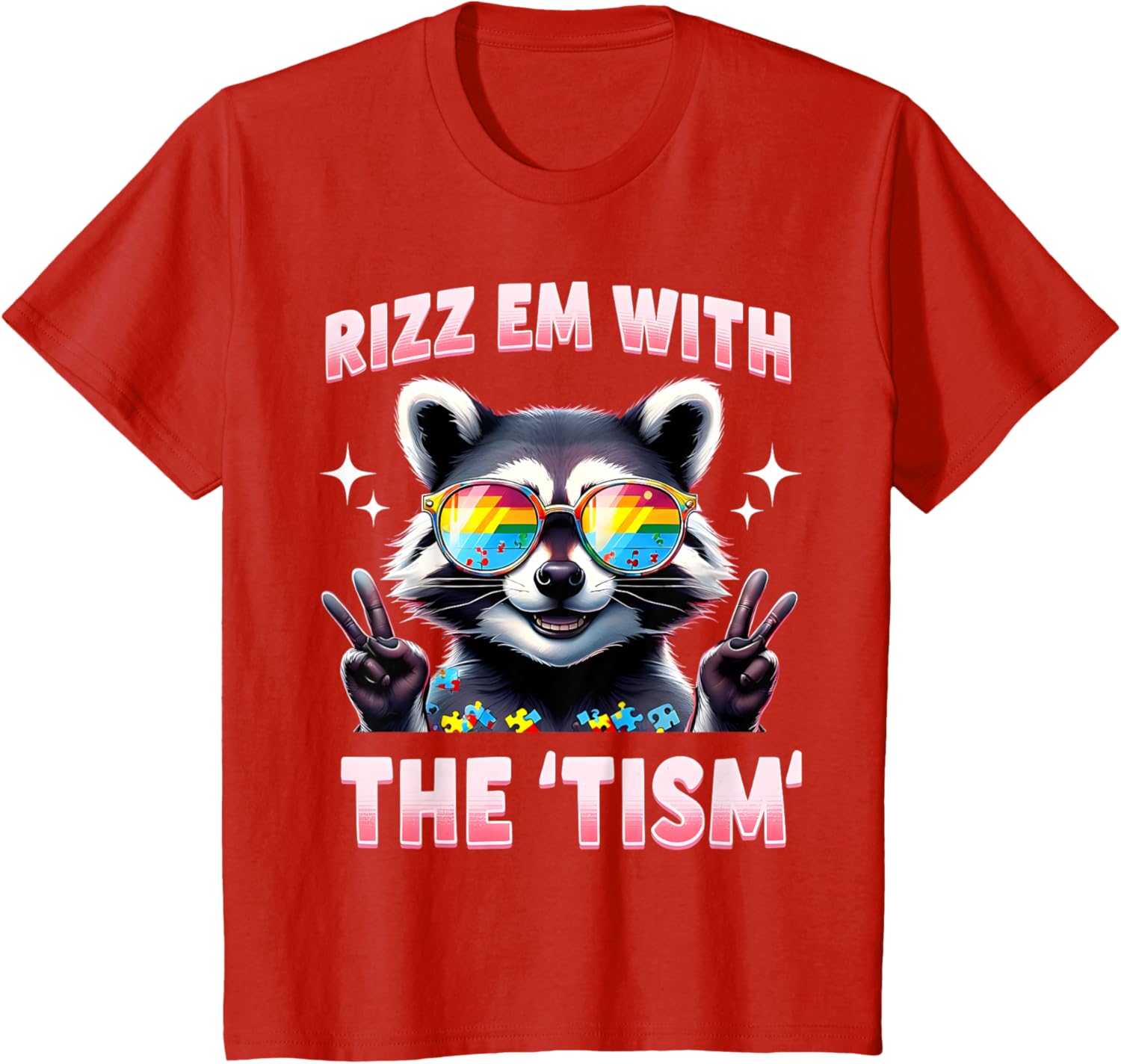 Autism Funny Rizz Em With The Tism Meme Autistic Racoon