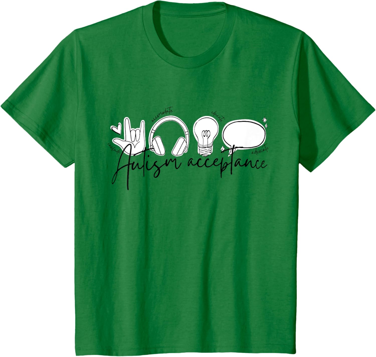 Autism Awareness Acceptance Shirt Support Mom Women Kid
