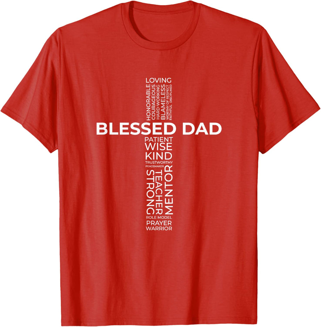 Christian Blessed Dad Cross Father's Day Shirt