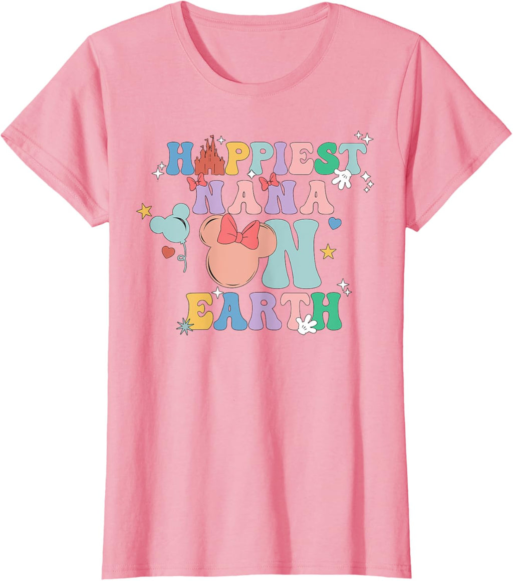 Happiest Nana On Earth Groovy Mom Mother's Day Mother Shirt