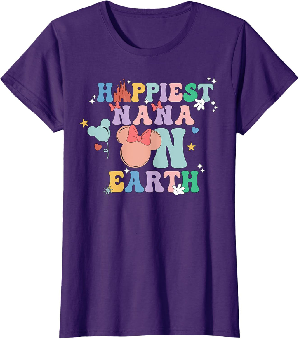 Happiest Nana On Earth Groovy Mom Mother's Day Mother Shirt