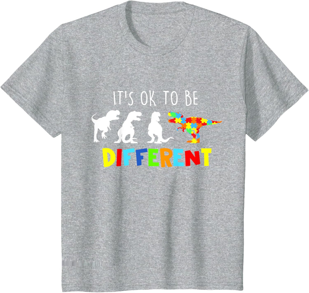 Autism Awareness Dinosaur Kid Boys Its Ok To Be Different